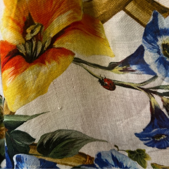 Dolce & Gabbana NWT Modal & Cashmere Blend Floral Lattice Fringed 52”x 77” Wrap. - Picture 16 of 16